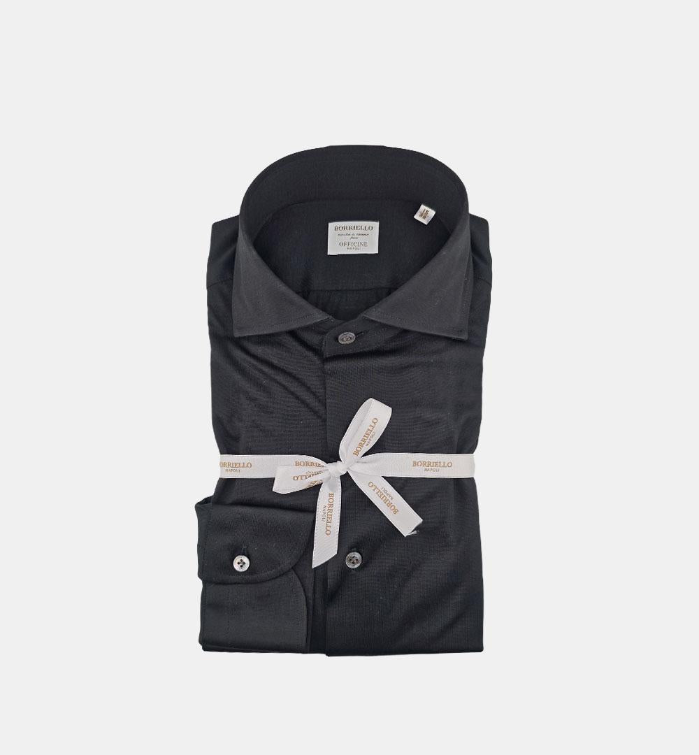 Camicia Borriello uomo 22010 nera 22010 10 BORRIELLO