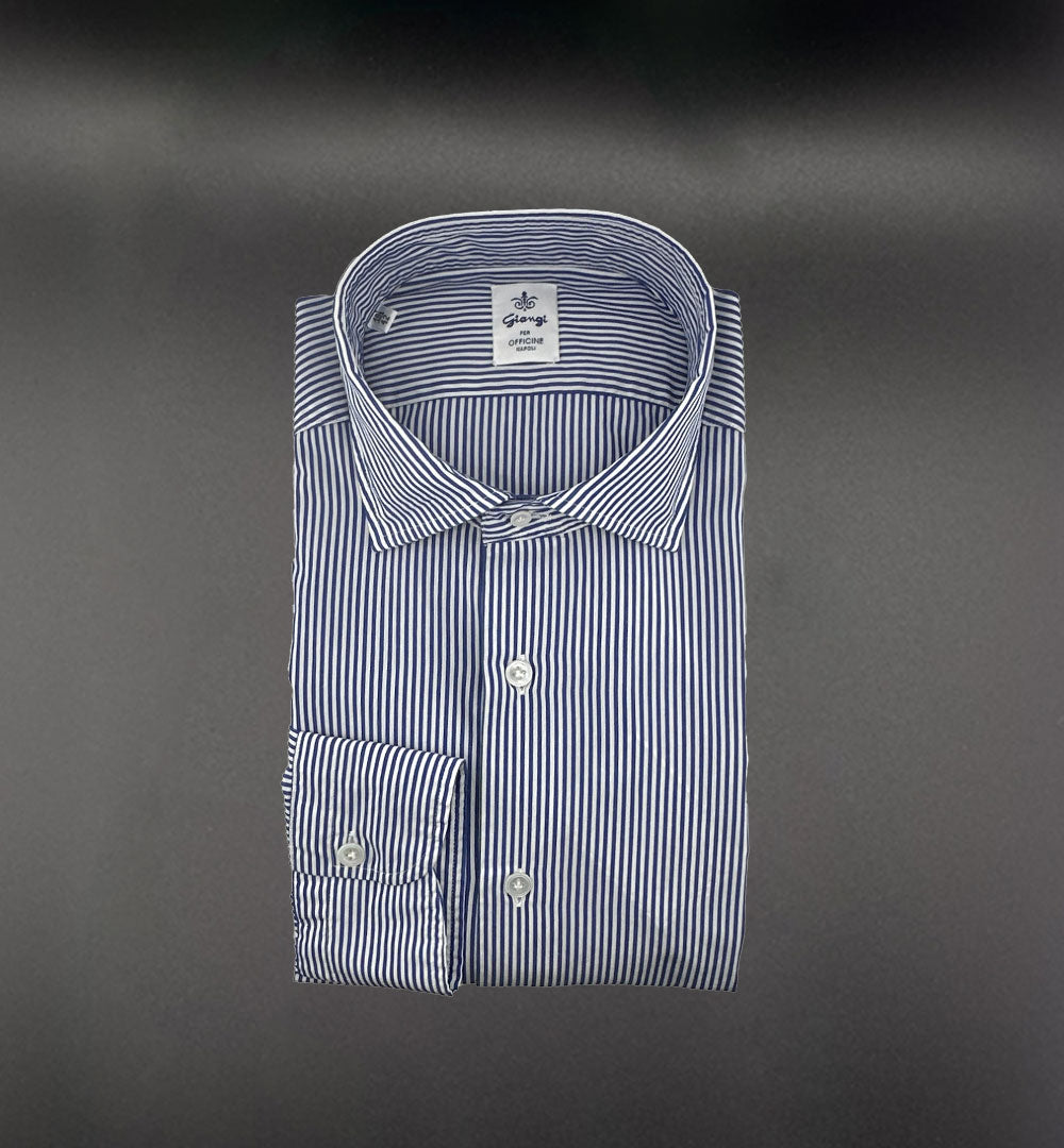 Camicia Giangi uomo 5700 blu righe 5700NK39PN27 RIGA BLU S GIANGI 