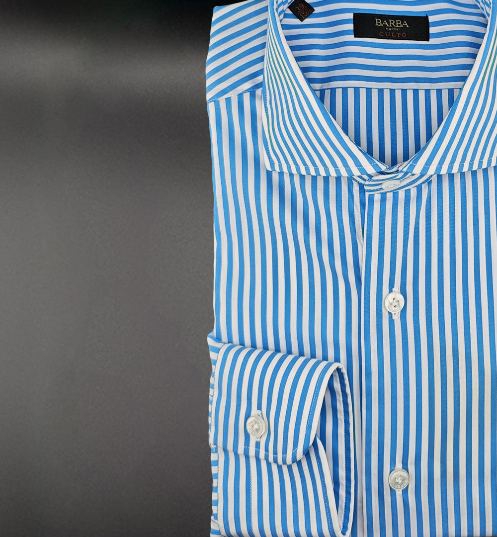 Camicia Barba uomo K1U13P013412002 azzurra <BR/> K1U13P013412002 2002 RIGA BARBA 