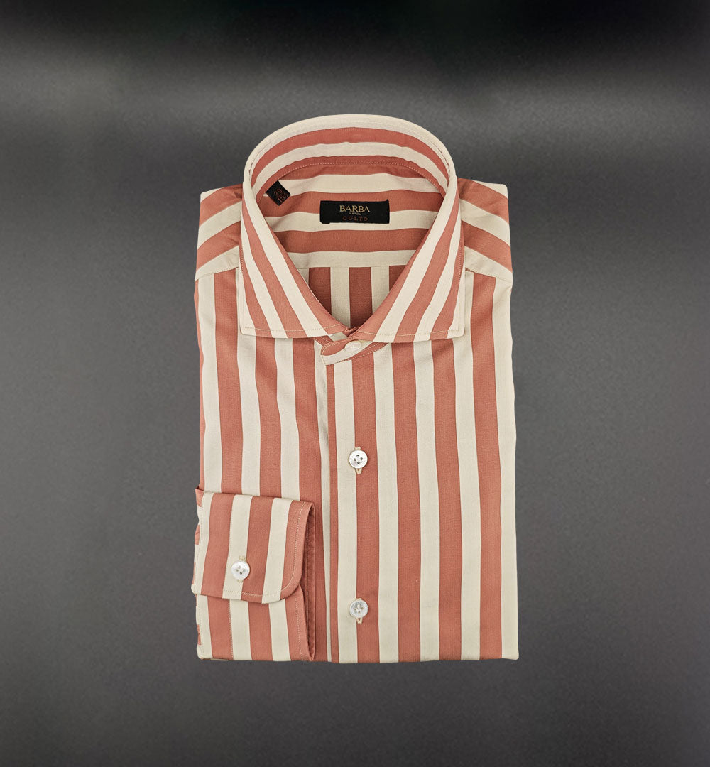 Camicia Barba uomo K1U13P01821102 rosso beige<BR/><BR/> K1U13P01821102 1102 RIGA BARBA 