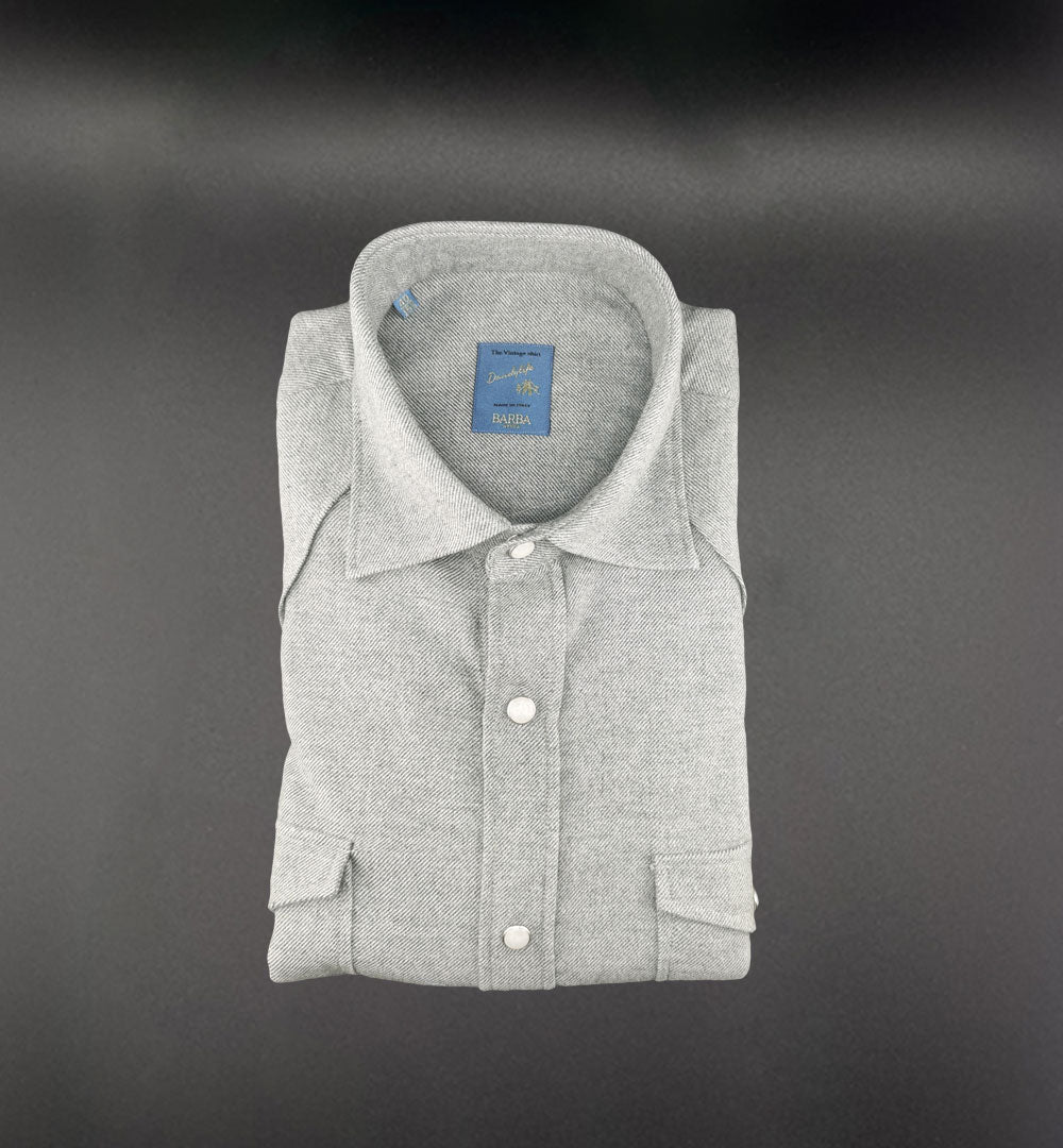 Camicia Barba uomo WSU10P2050054 grigia WSU10P2050054 0002 GRIGIA BARBA 