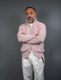 Cardigan FEDELI uomo FAVONIUS 6488 Rosa