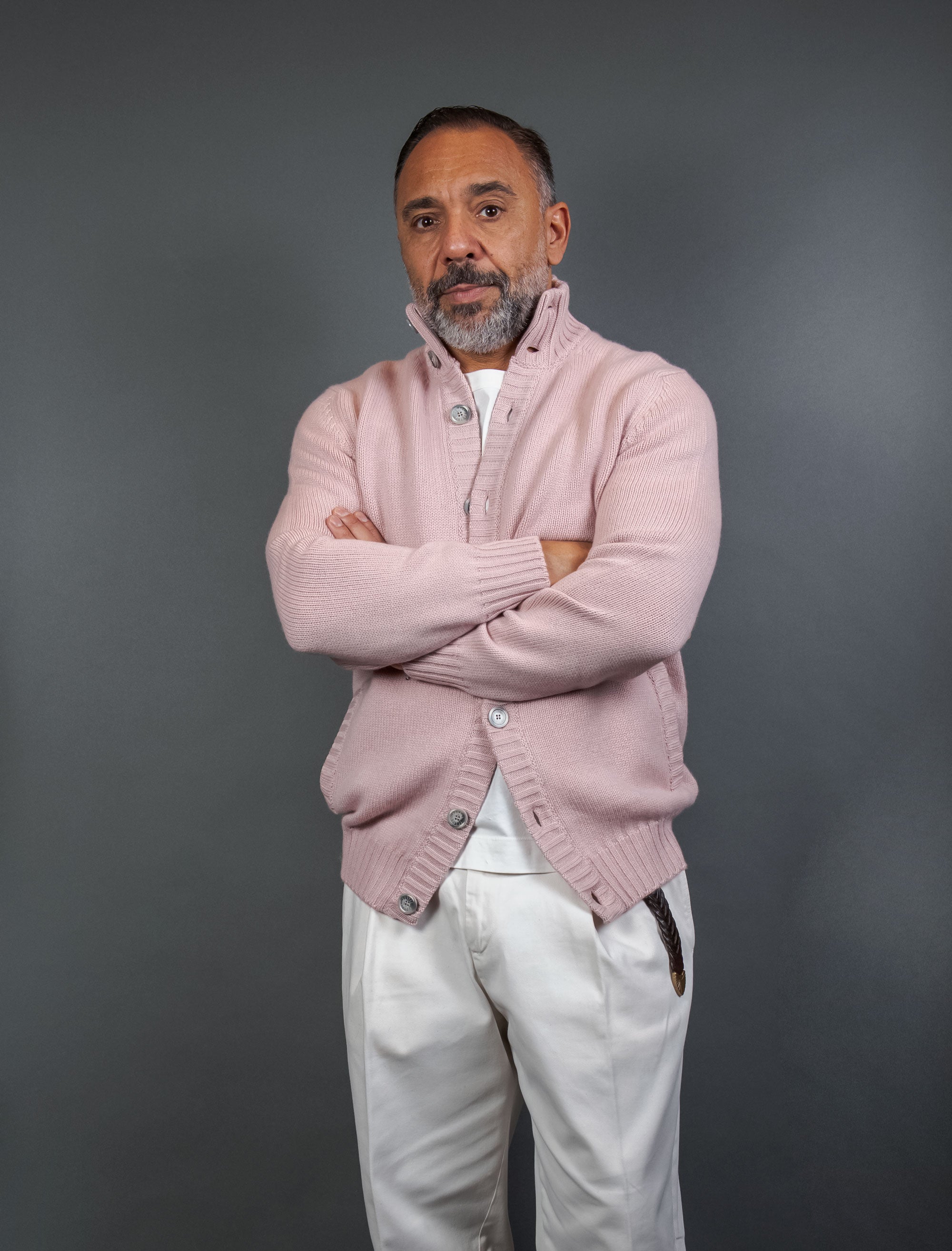 Cardigan FEDELI uomo FAVONIUS 6488 Rosa FAVONIUS 6488 MISTYROSE FEDELI 
