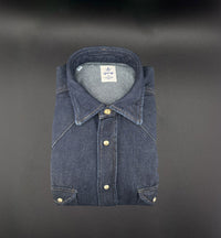 Camicia Giangi x Officine uomo Osiride pence blu