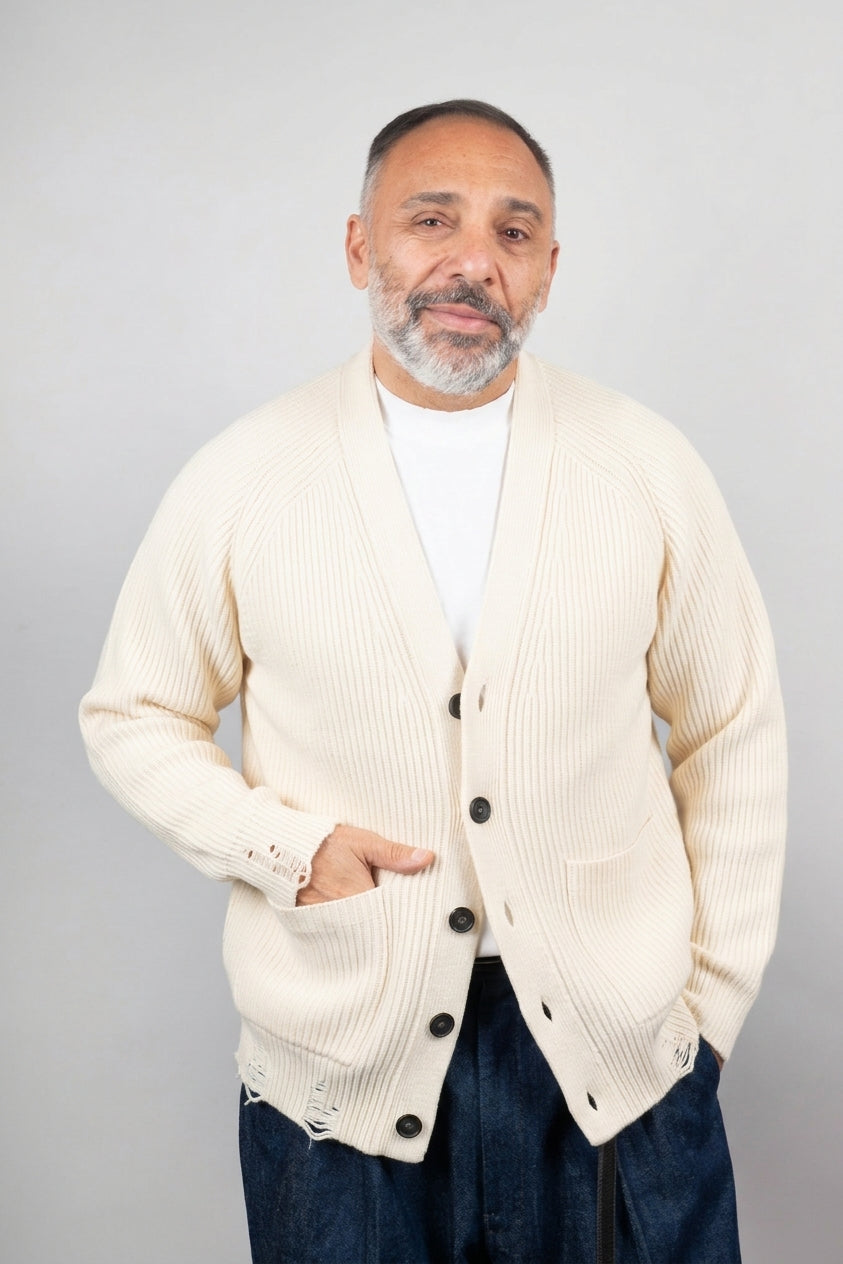 Cardigan Atomofactory uomo CARDIGAN FU13 avorio CARDIGAN FU13 02D AVORIO ATOMOFACTORY 