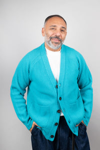 Cardigan Atomofactory uomo CARDIGAN FU13 turchese