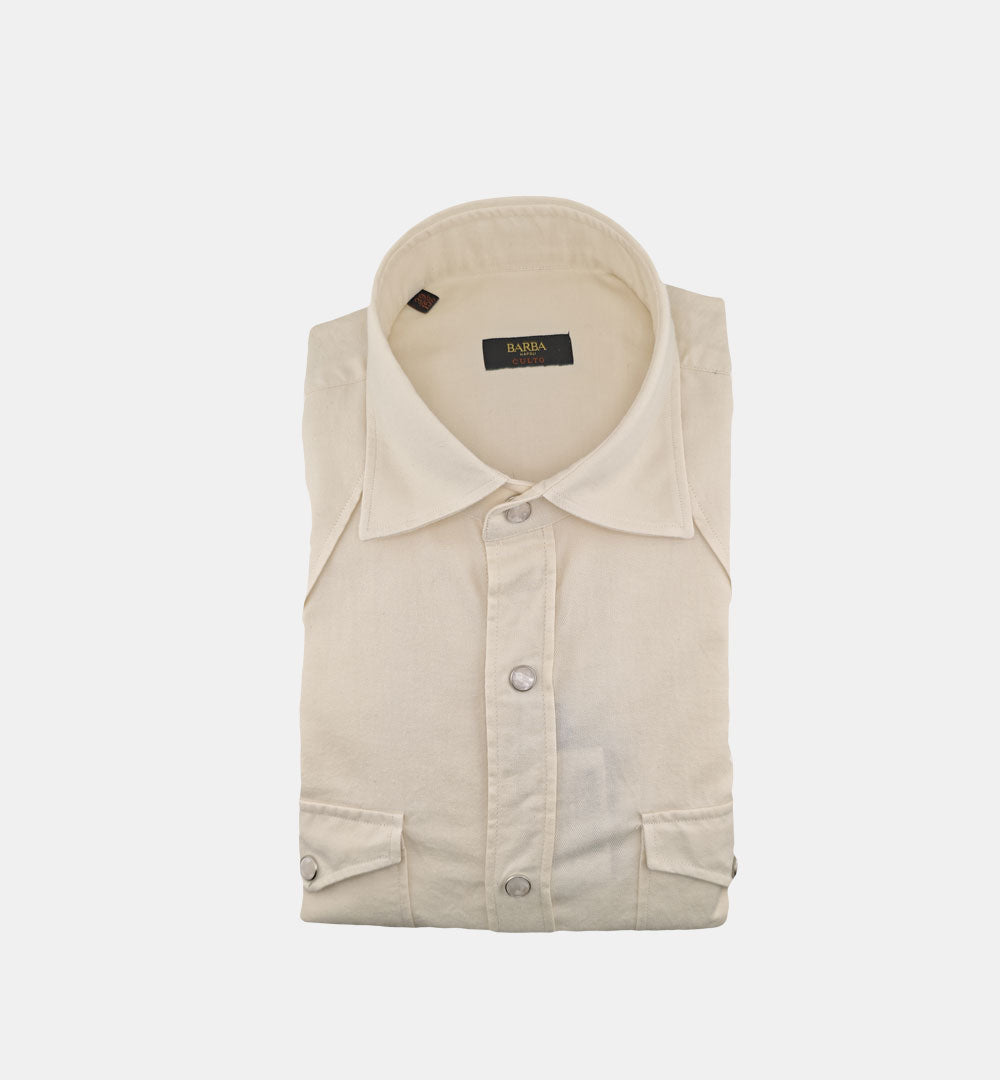 Camicia BARBA uomo WSU10P0157078 Avorio<BR/> WSU10P0157078 1 AVORIO BARBA 