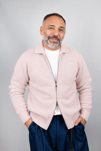 Maglia Become x Officine uomo FULL ZIP 546420 rosa