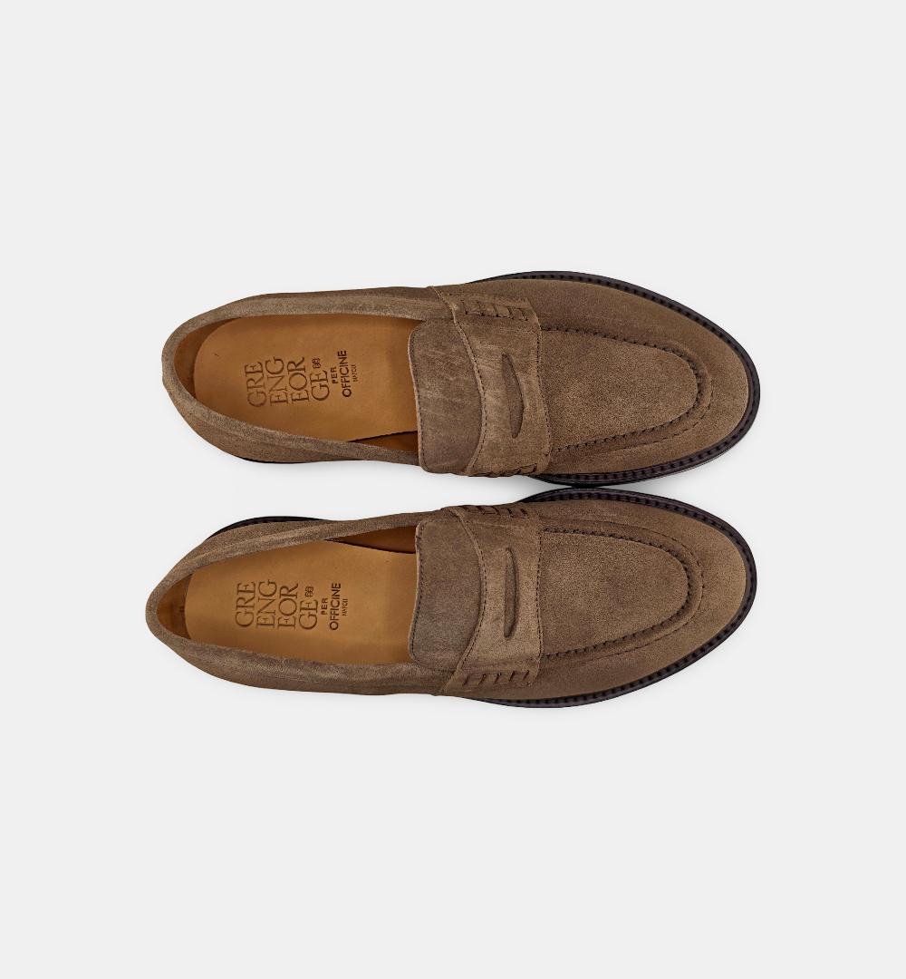 Mocassino GREEN GEORGE uomo 9041 Taupe<BR/> 9041 PENNY449 GREEN GEORGE 