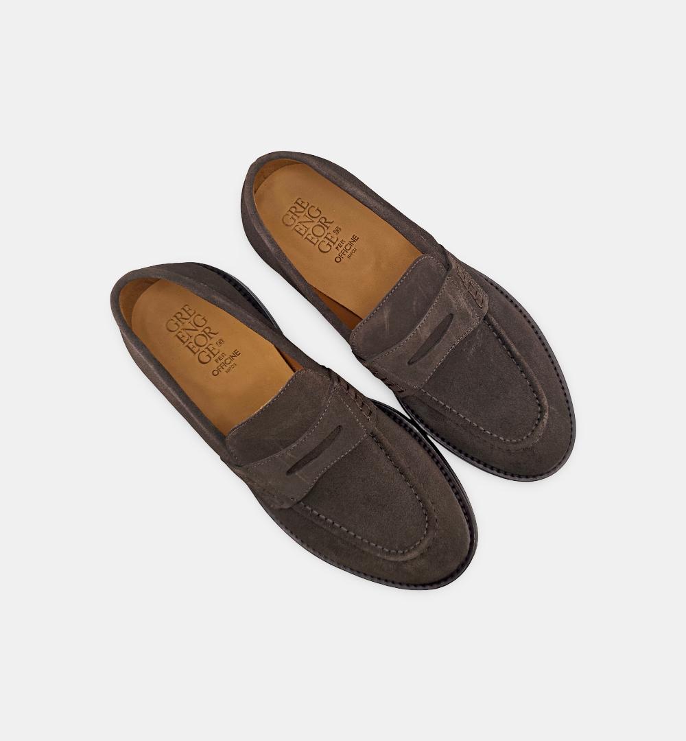 Mocassino GREEN GEORGE uomo 9041 Testa di moro<BR/> 9041 PENNY 375 GREEN GEORGE 