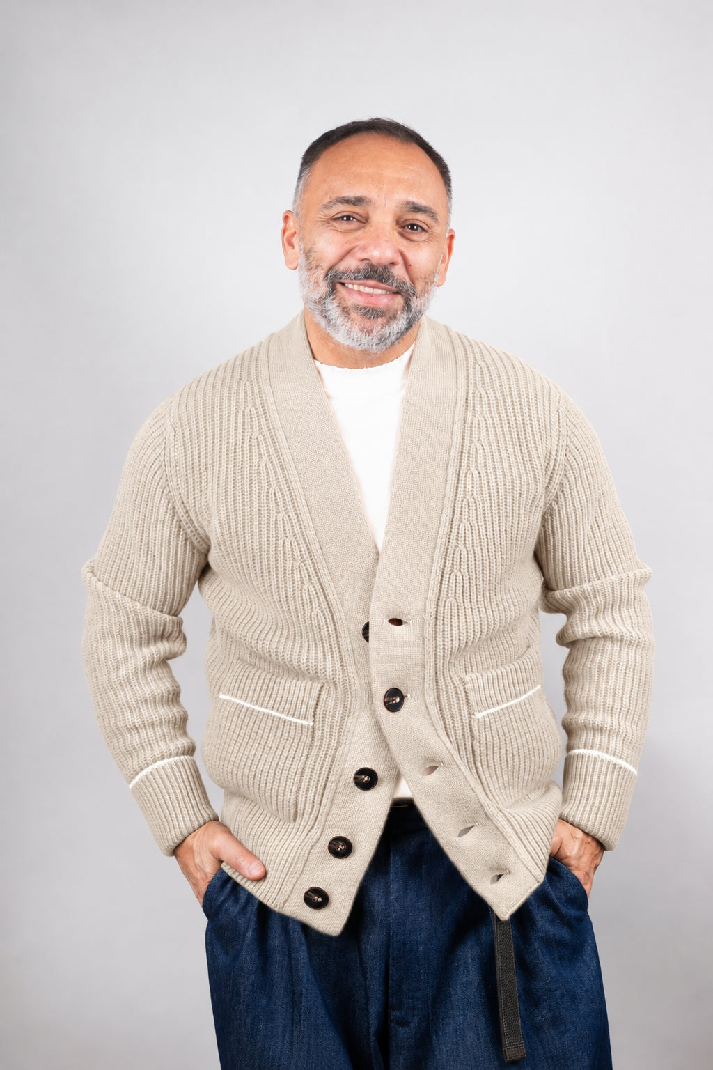 Cardigan Kangra uomo 4109 402 naturale 4109 402 012 NATURALE KANGRA x officine 