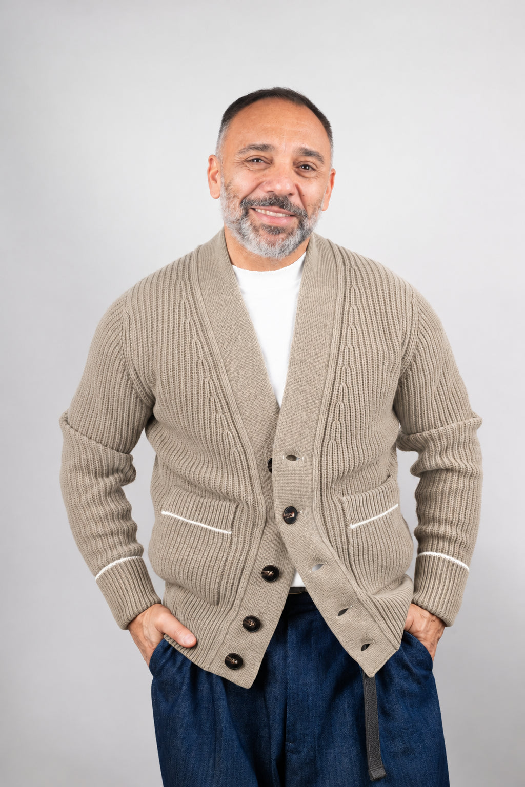 Cardigan Kangra uomo 4109 402 corteccia 4109 402 40010 CORTECCIA KANGRA x officine 