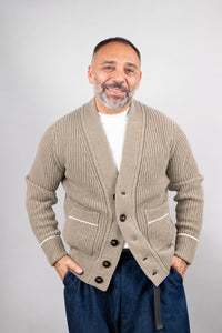 Cardigan Kangra uomo 4109 402 corteccia