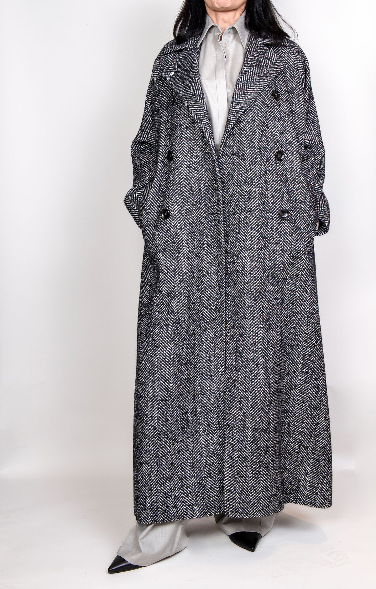 Cappotto L.B.M.1911 donna 7424 spigato grigio 7424 SPIGATO L.B.M. 1911 