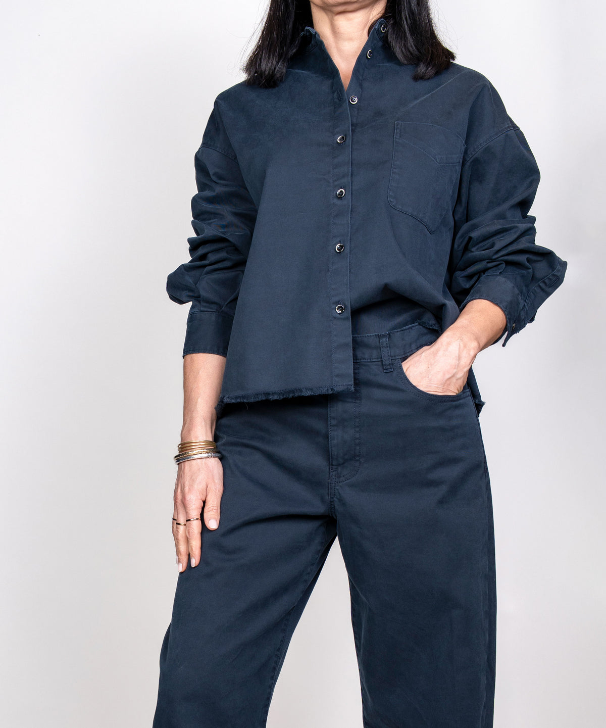 Camicia Nine in the Morning donna Amabile blu AMABILE SFRANGIATA B NINE INTHE MORNING 
