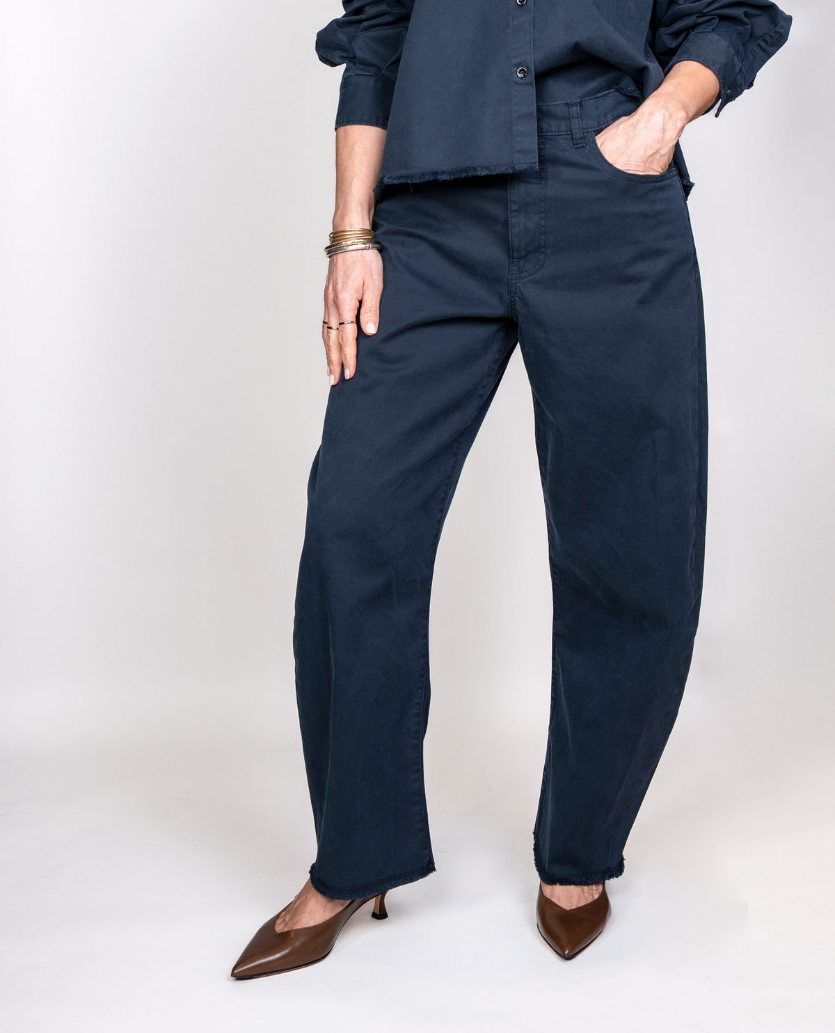 Pantalone Nine in the Morning donna Karter blu KARTER COTONE B NINE INTHE MORNING 