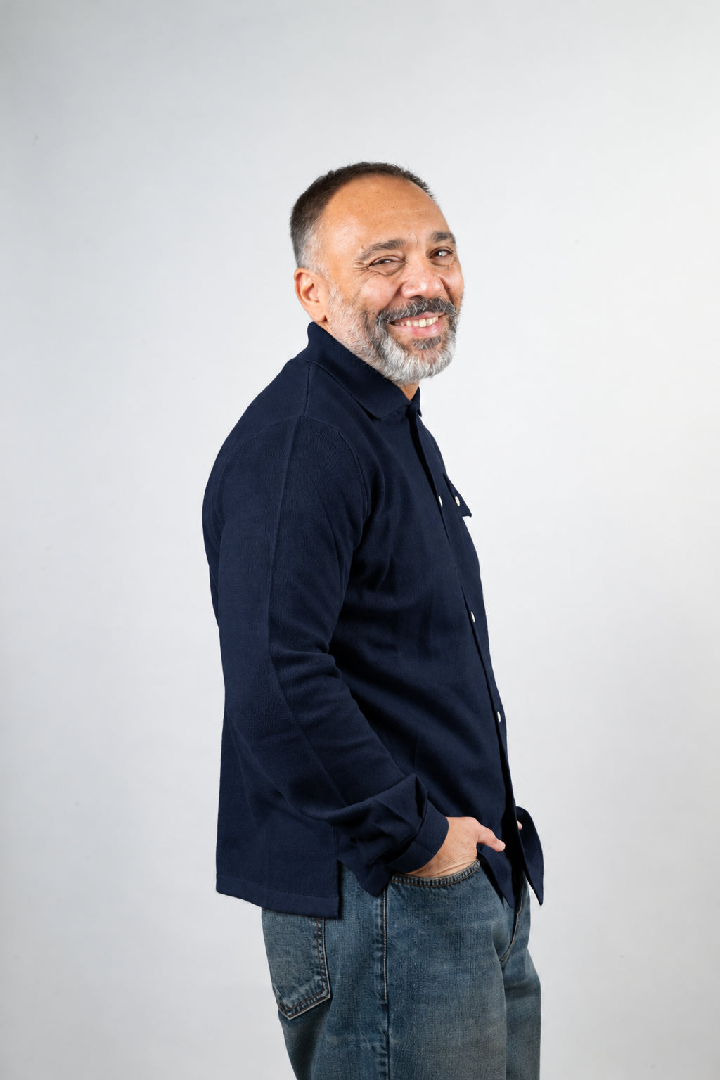 Polo camicia Officine uomo Caracciolo blu CARACCIOLO BLU OFFICINE 