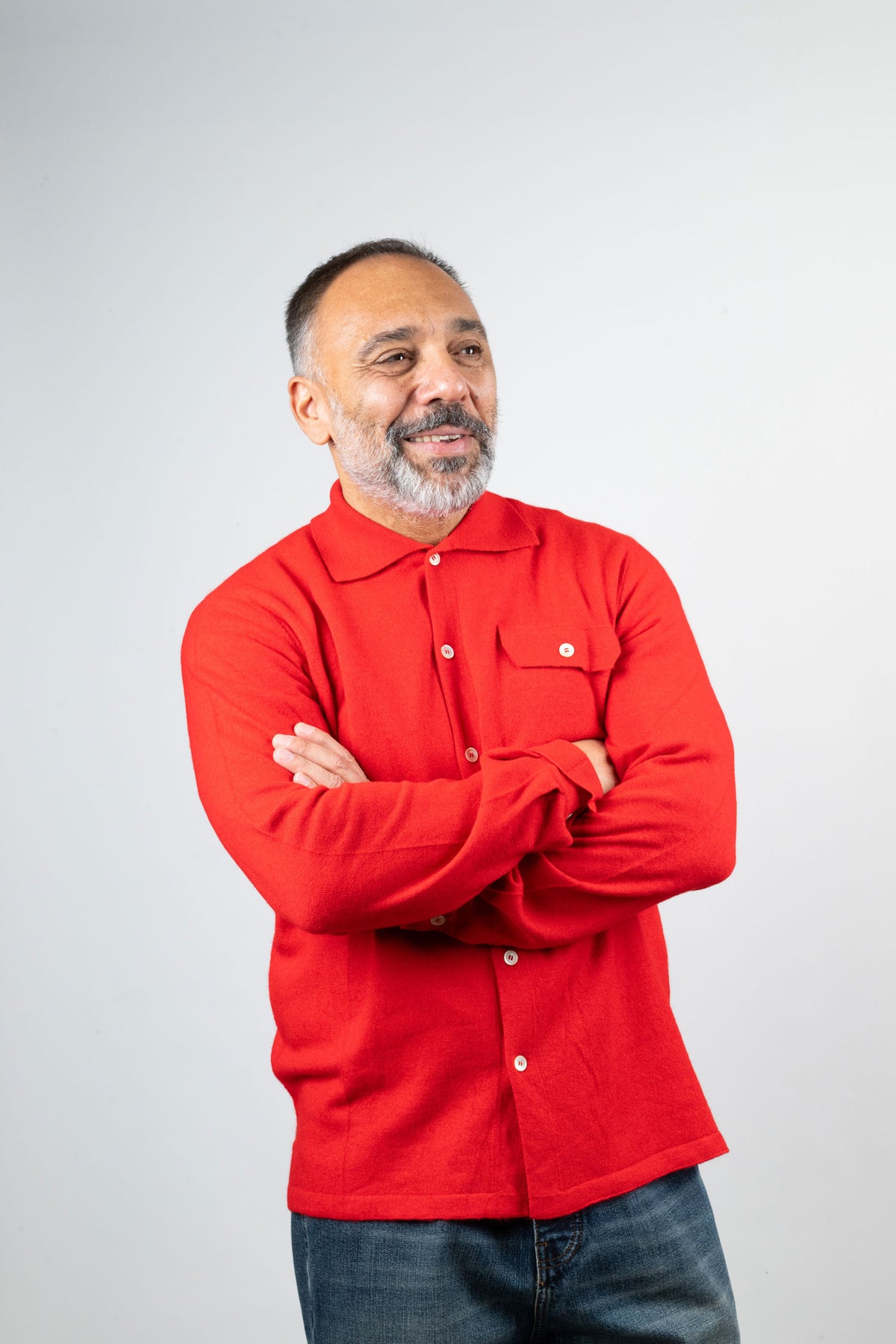 Polo camicia Officine uomo Caracciolo corallo<BR/> CARACCIOLO CORALLO OFFICINE 