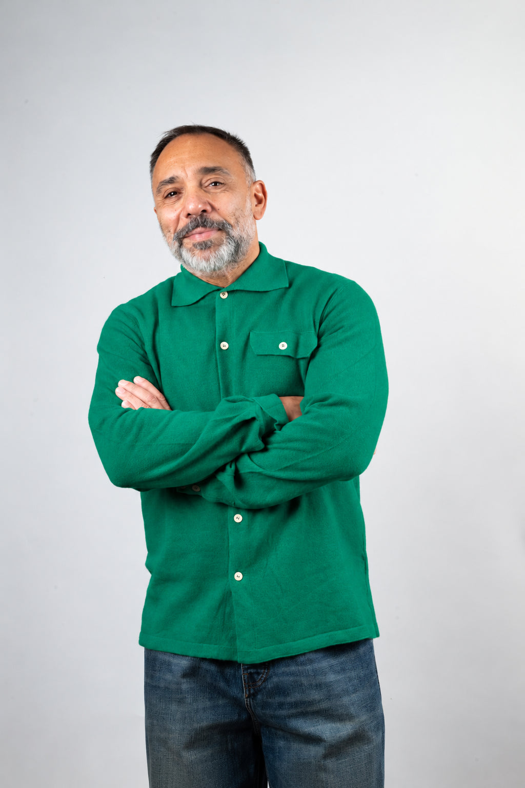 Polo camicia Officine uomo Caracciolo verde<BR/> CARACCIOLO VERDE OFFICINE 