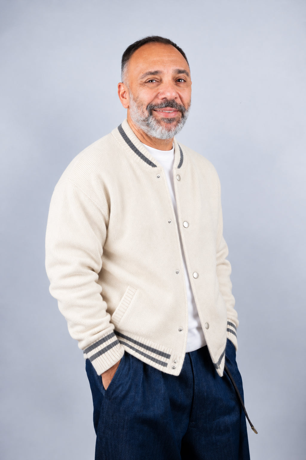 Cardigan Officine uomo College bianco COLLEGE BIANCO OFFICINE 