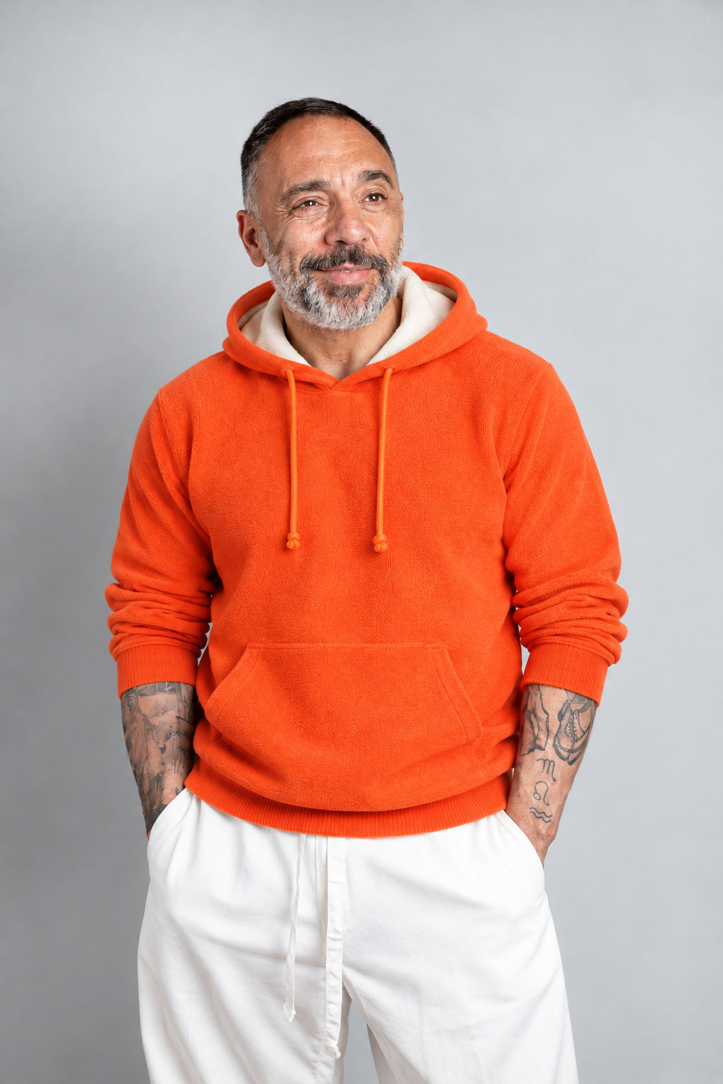 Maglia  Officine uomo Felpa arancio FELPA 4142 ARANCIO OFFICINE 