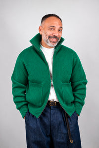 Bomber Officine uomo Full zip verde