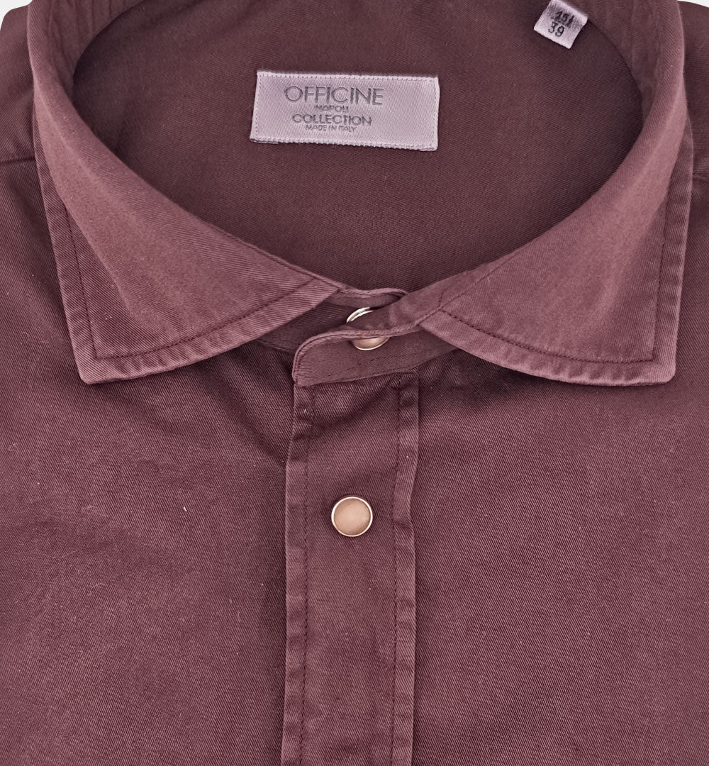Camicia OFFICINE uomo NIKO 1379 164 Bordeaux NIKO 1379 164 18 BORDEAUX OFFICINE 