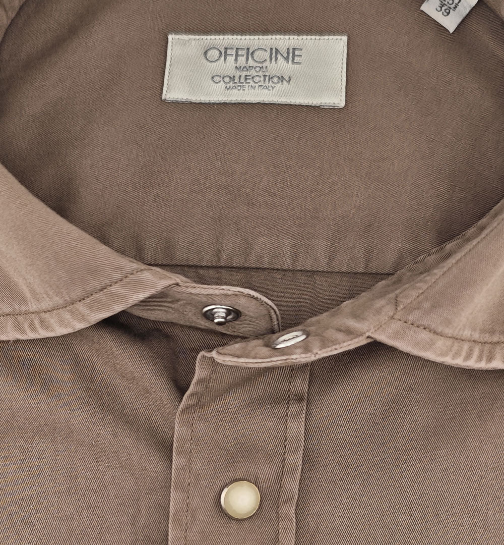Camicia OFFICINE uomo NIKO 1379 164 Fango NIKO 1379 164 6 FANGO OFFICINE 