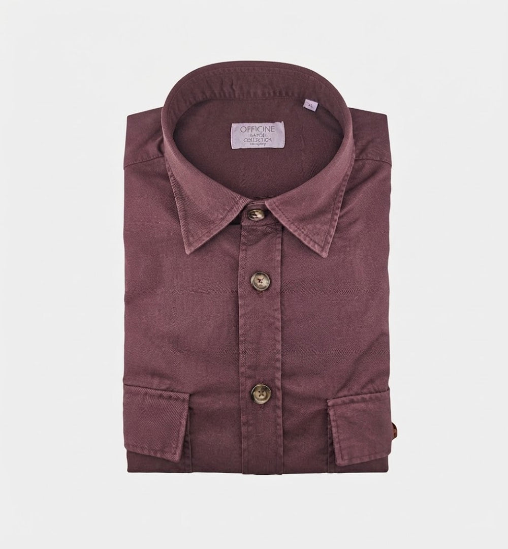 Camicia OFFICINE uomo ODER 1379 OVER SEMIWIDE Bordeaux ODER 1379 OVER SEMIWIDE 18 BORDEAUX OFFICINE 