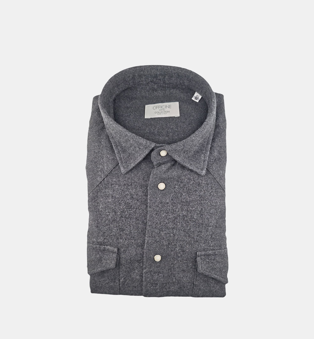 Camicia OFFICINE uomo RODEO 2338 SEMIWIDE Grigia RODEO 2338 SEMIWIDE 10 GRIGIO OFFICINE 
