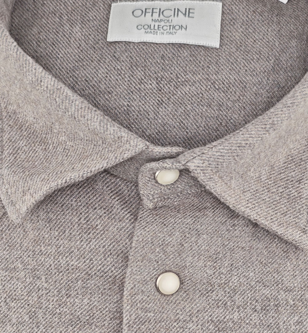 Camicia OFFICINE uomo RODEO 2338 SEMIWIDE Fango<BR/> RODEO 2338 SEMIWIDE 4 FANGO OFFICINE 