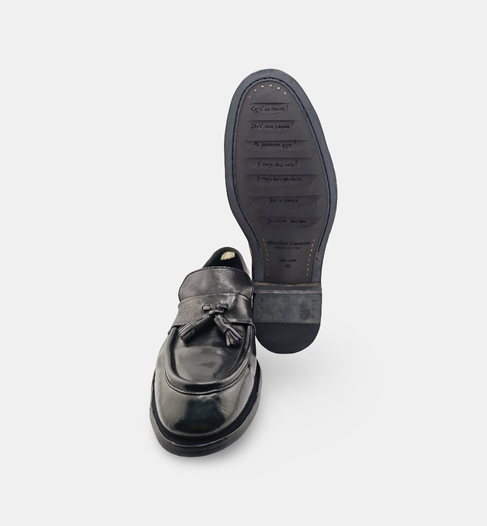 Mocassini Officine Creative uomo SOUND 011 neri SOUND/011 STRACCIO NERO OFFICINE CREATIVE 