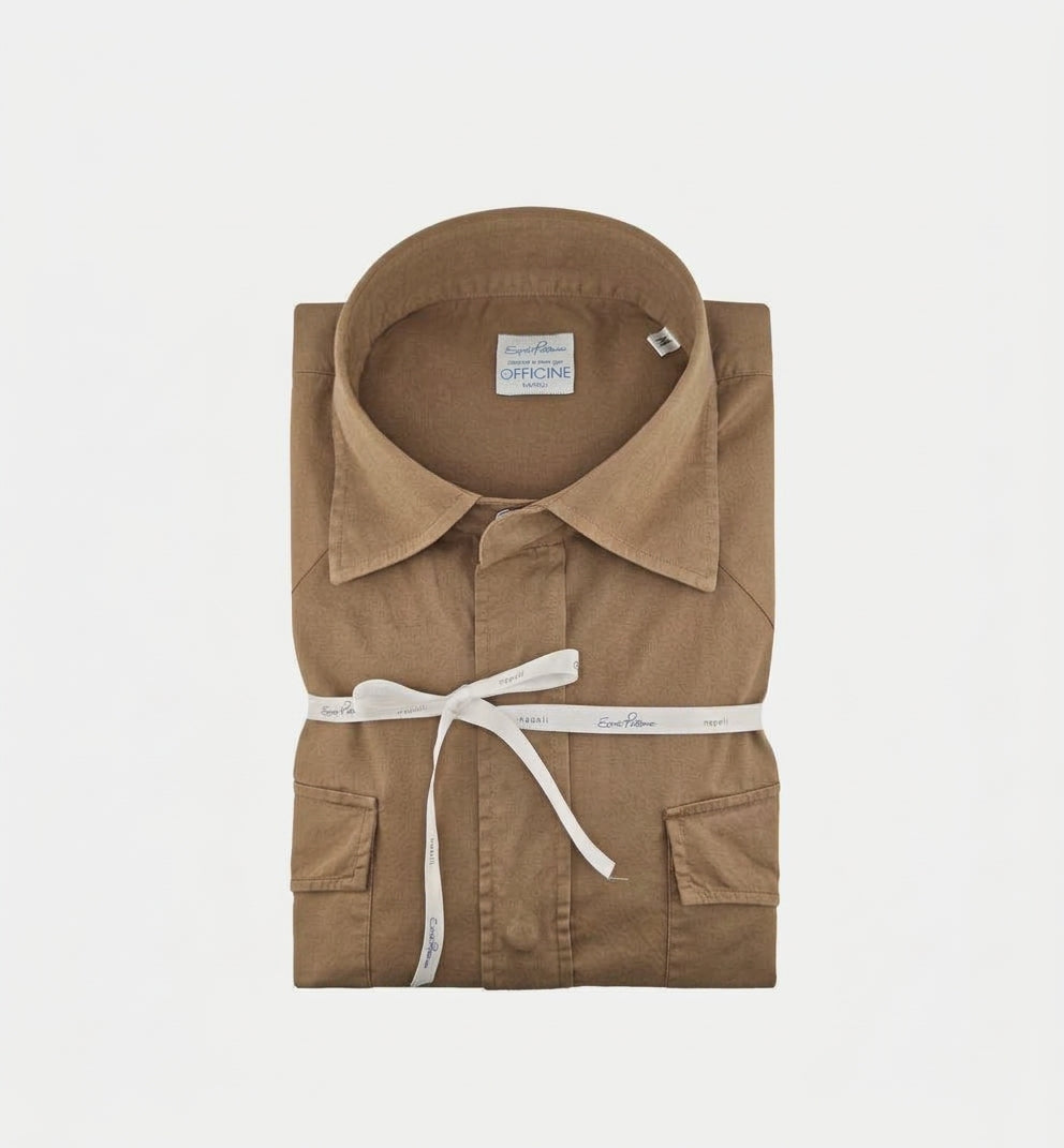 Camicia ENZO PISANO uomo LUCA Tabacco LUCA TC03 TABACCO PISANO X OFFICINE 