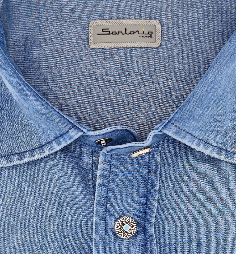 Camicia SARTORIO uomo SH47160 Denim medio SH47160 2002 DENIM SARTORIO 