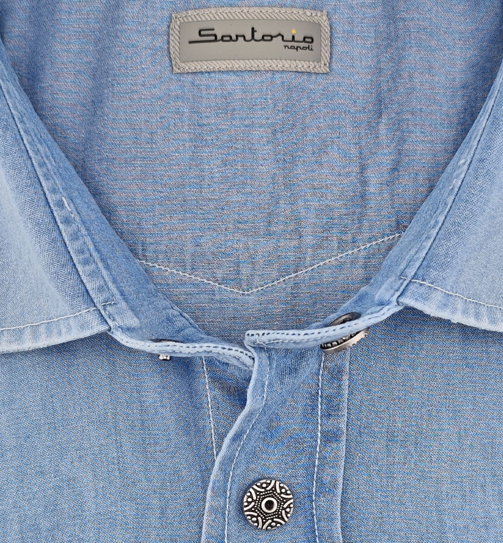 Camicia SARTORIO uomo SH47160 Denim chiaro SH47160 3003 DENIM SARTORIO 