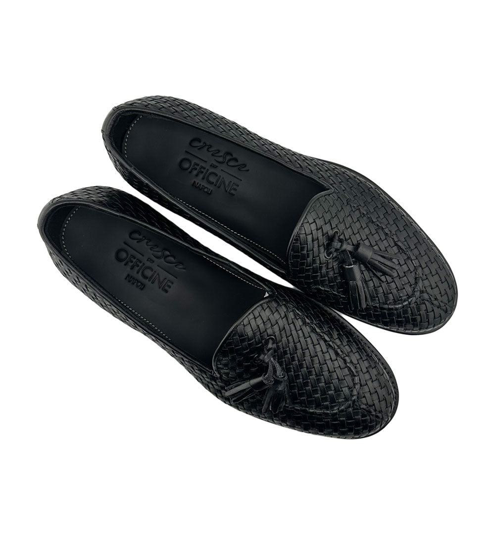 Mocassini Crisci uomo 3585 Intreccio neri 3585 NAP.INTRECCIO CRISCI 