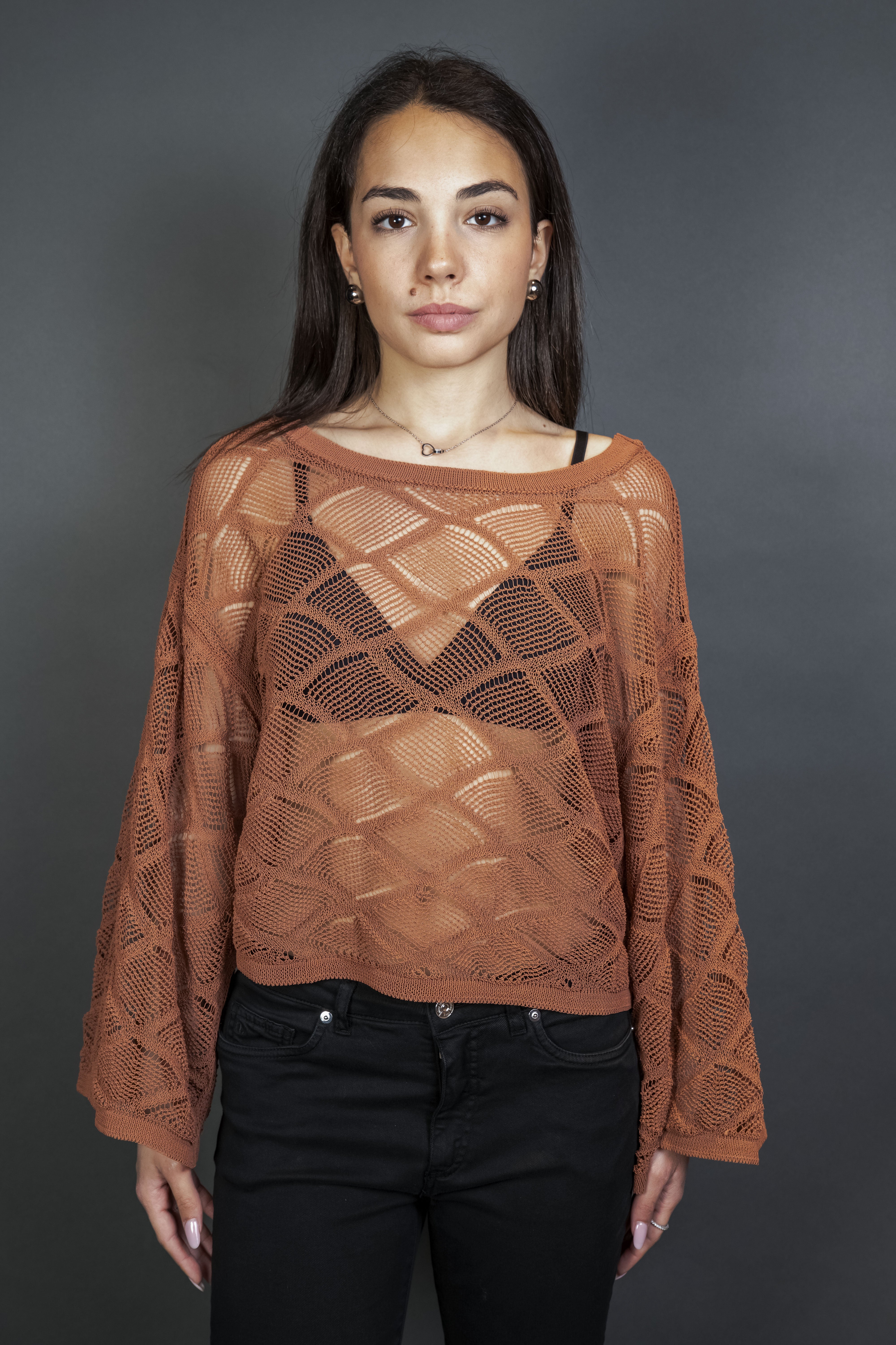 Maglia Daniele Fiesoli Donna 7177 33 tabacco 7177 33 PARICOLLO DANIELE FIESOLI 