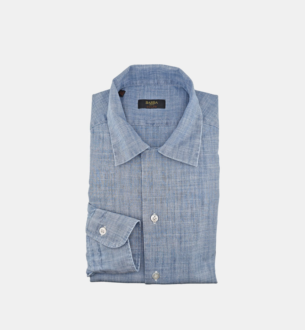 Camicia Barba uomo PBU92P0154262 denim PBU92P0154262 01 BARBA 