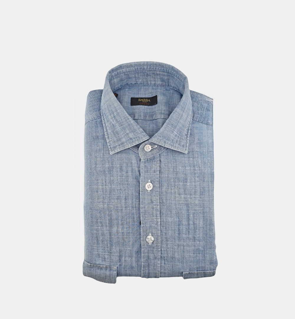 Camicia Barba uomo PIU12P015426201 denim PIU12P0154262 01 BARBA 