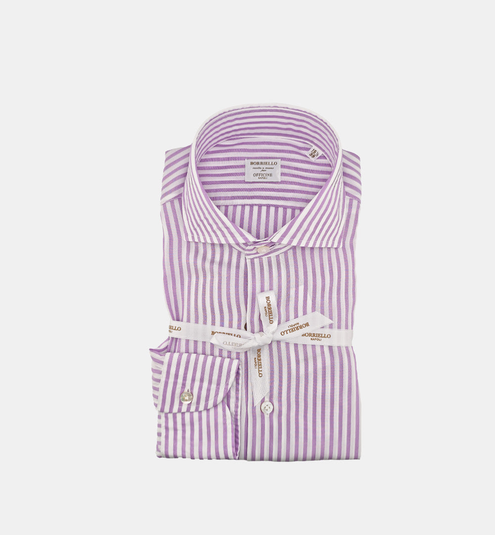 Camicia BORRIELLO uomo 22030 Glicine<BR/> 22030 4 BORRIELLO 