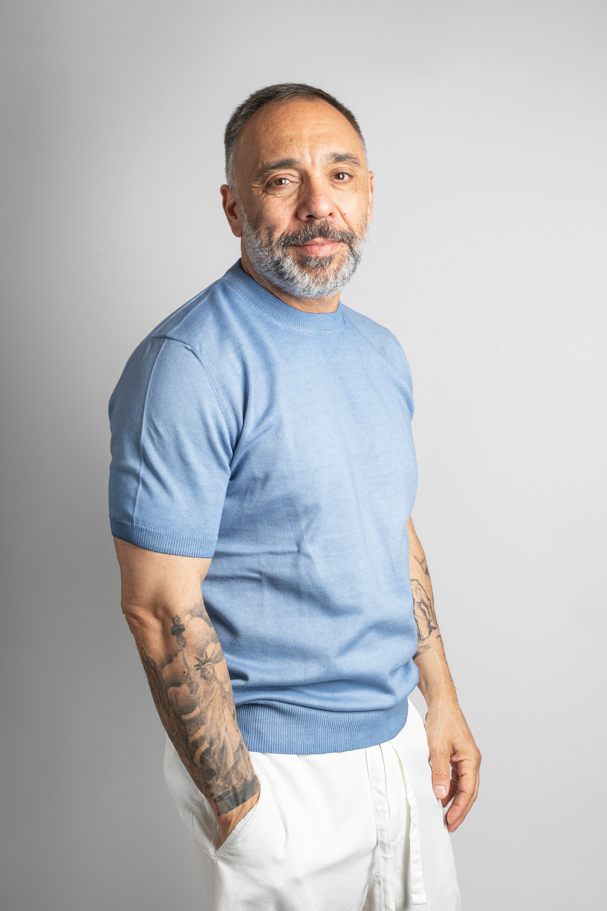 T-shirt CLAQ uomo GIROCOLLO 16 Carta da zucchero GIROCOLLO 16 CARTA ZUCCHERO CLAQ 