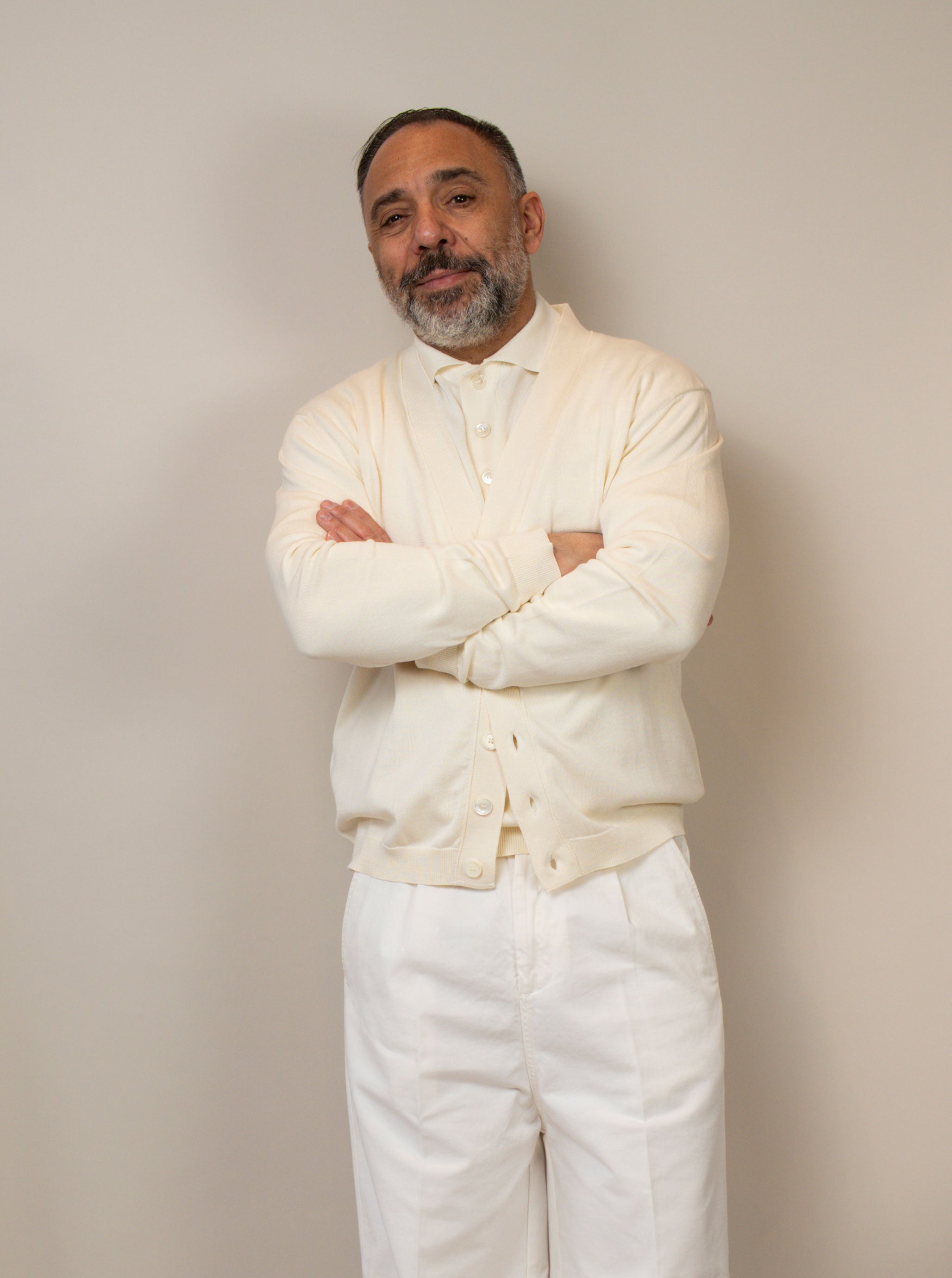 Cardigan  Daniele Fiesoli uomo 3300 bianco CARDIGAN 3300 0100 DANIELE FIESOLI 