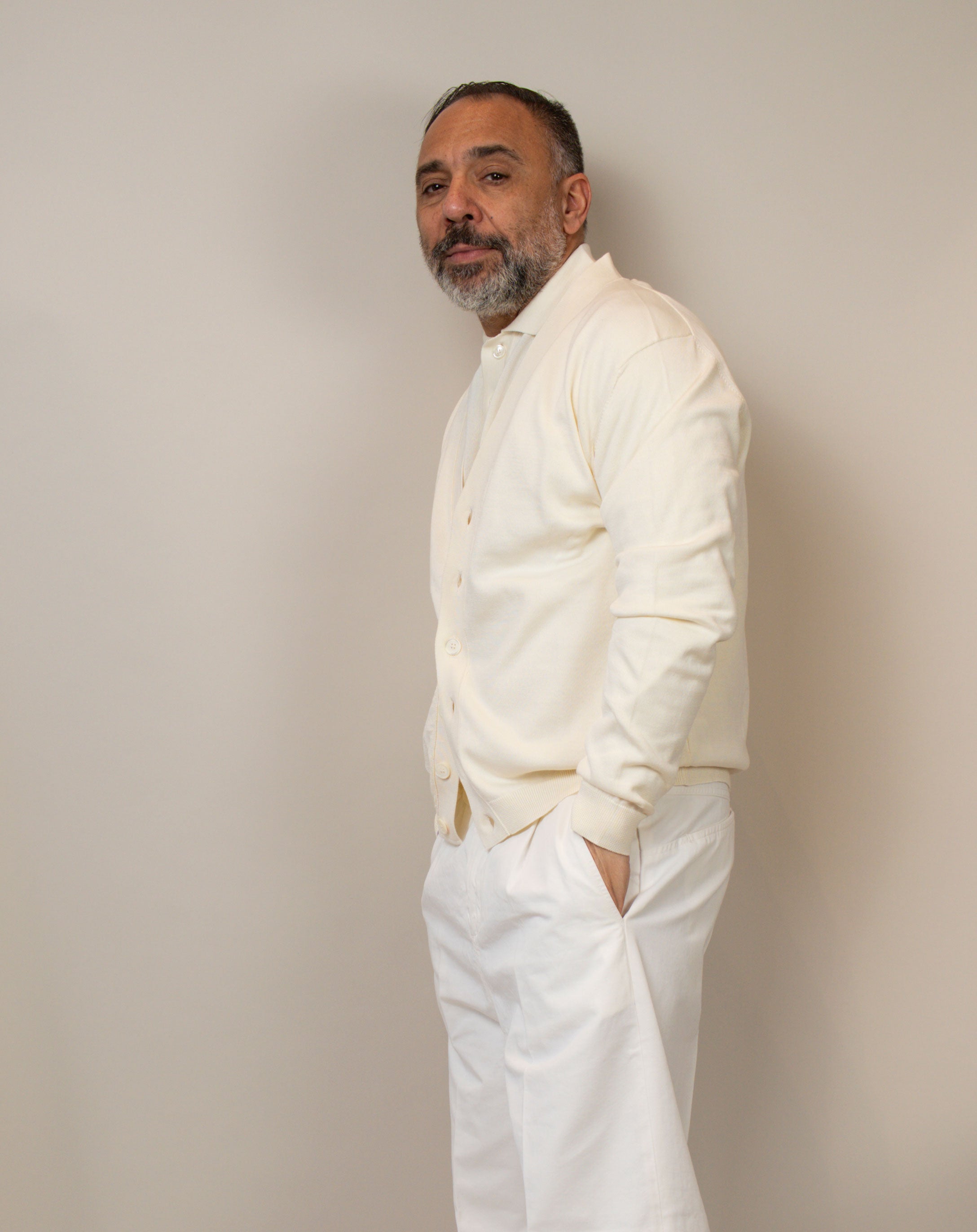 Cardigan  Daniele Fiesoli uomo 3300 bianco CARDIGAN 3300 0100 DANIELE FIESOLI 