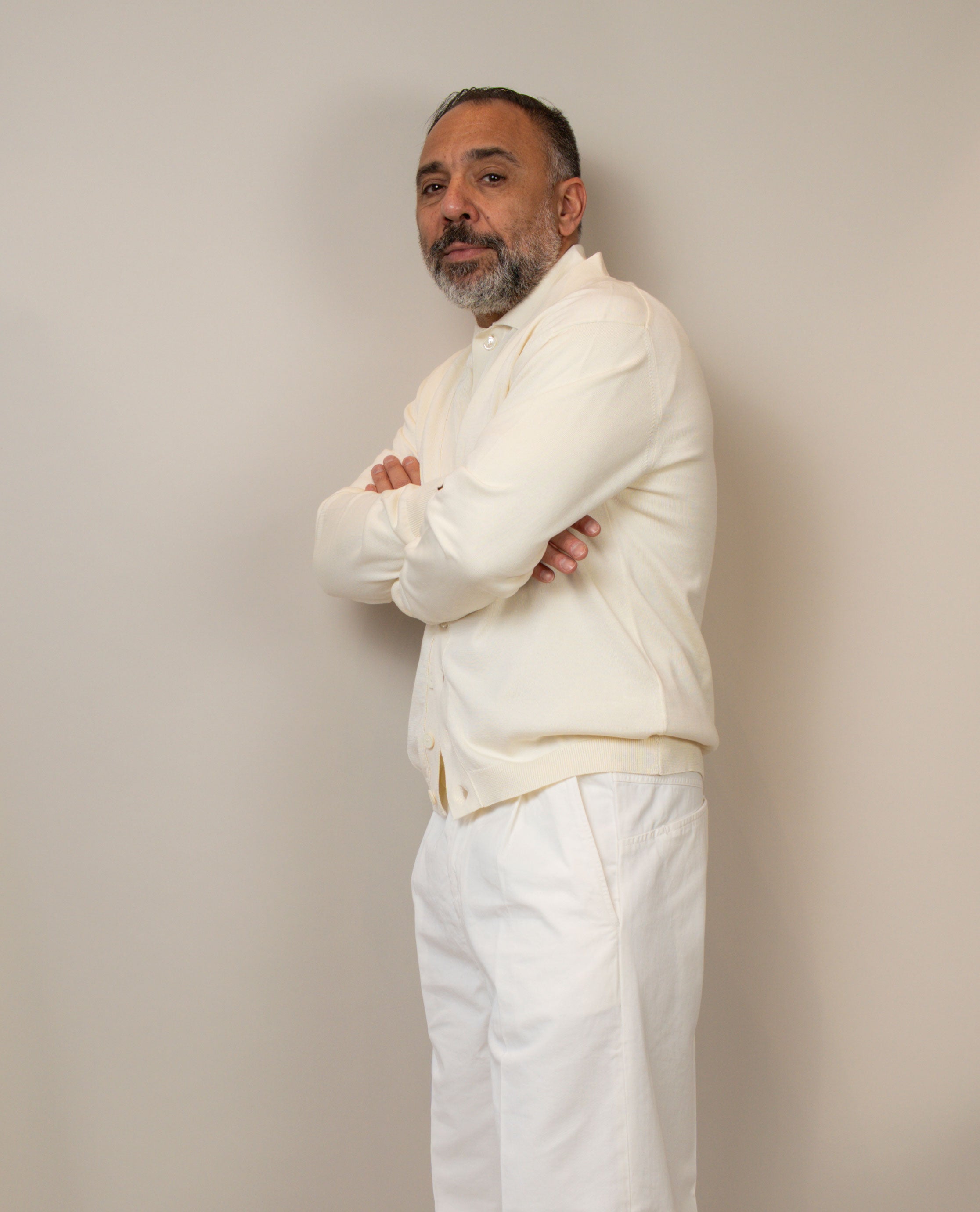 Cardigan  Daniele Fiesoli uomo 3300 bianco CARDIGAN 3300 0100 DANIELE FIESOLI 