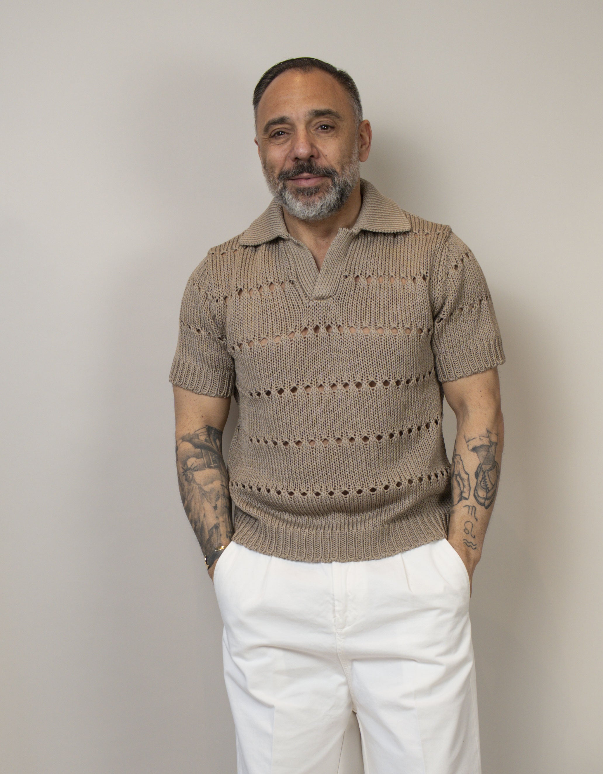 Polo Daniele Fiesoli uomo 4071 marrone POLO 4071 38 DANIELE FIESOLI 