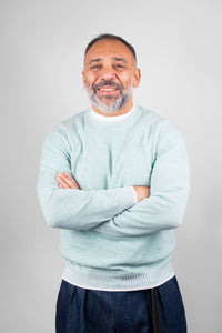 Maglia Fedeli uomo GIROCOLLO 5877 acqua marina
