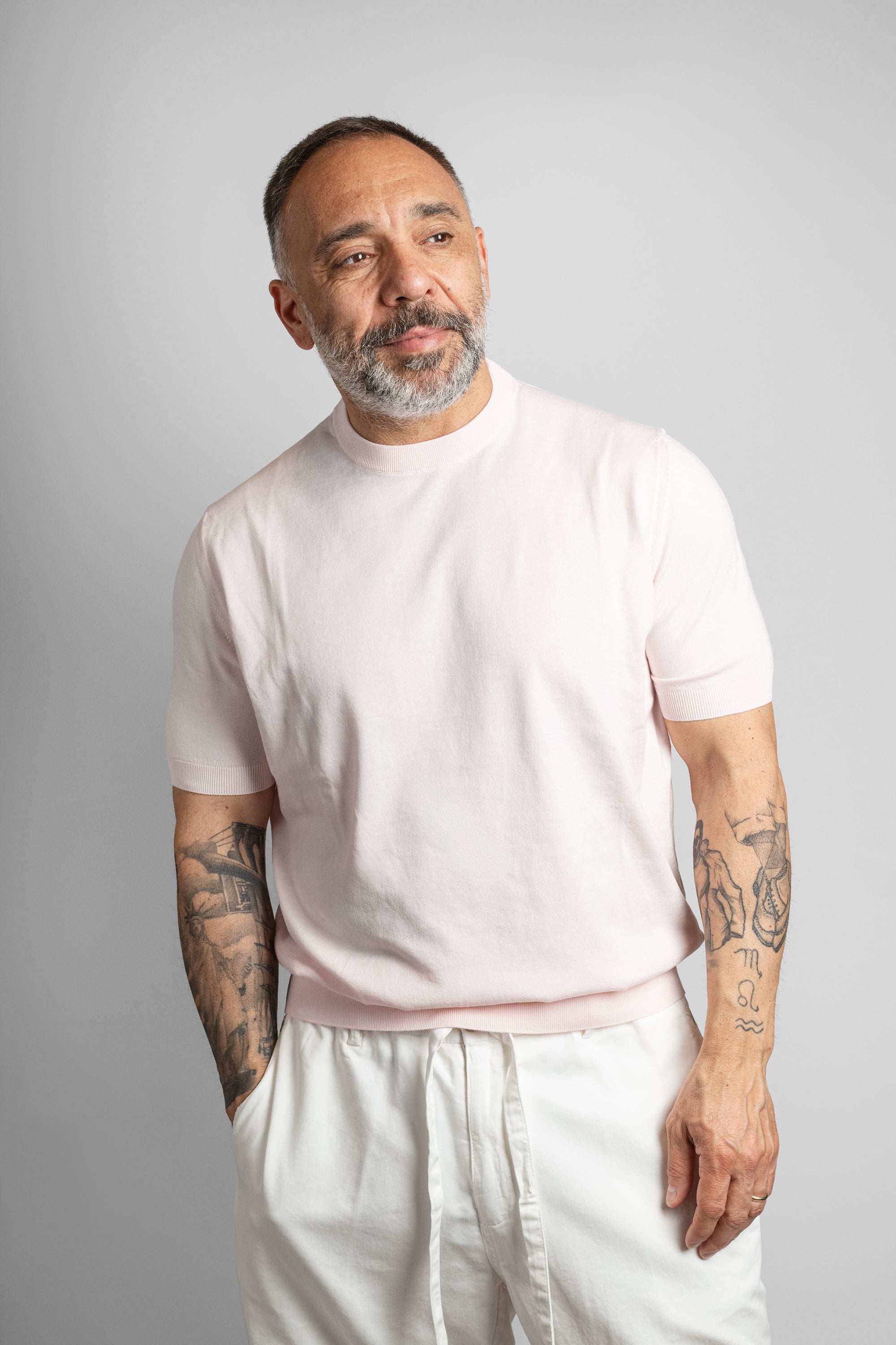 T-shirt FEDELI uomo GIROCOLLO 8014 Rosa GIROCOLLO 8014 38 FEDELI 