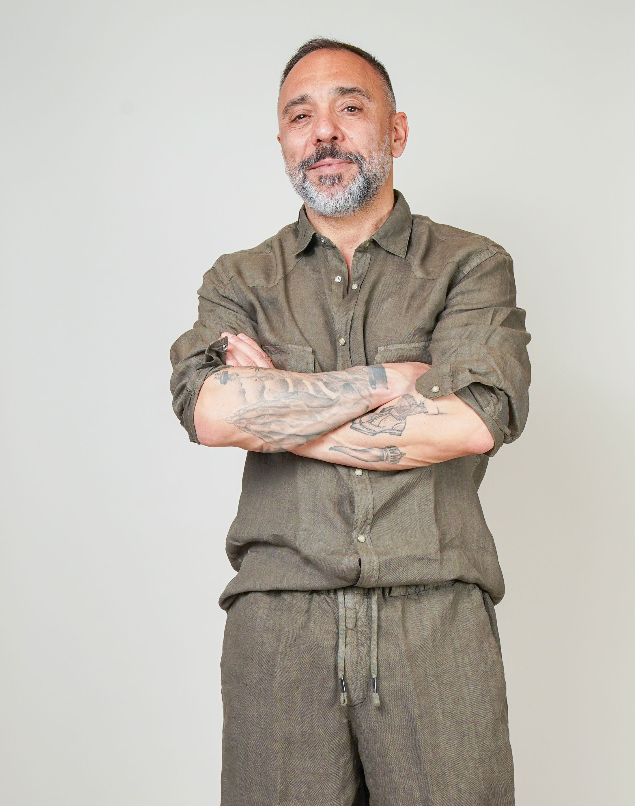 Camicia Inlinum uomo Marck baia militare MARCK BAIA CIL02 MILITARE INLINUM 