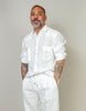 Camicia Inlinum uomo Marck baia off white