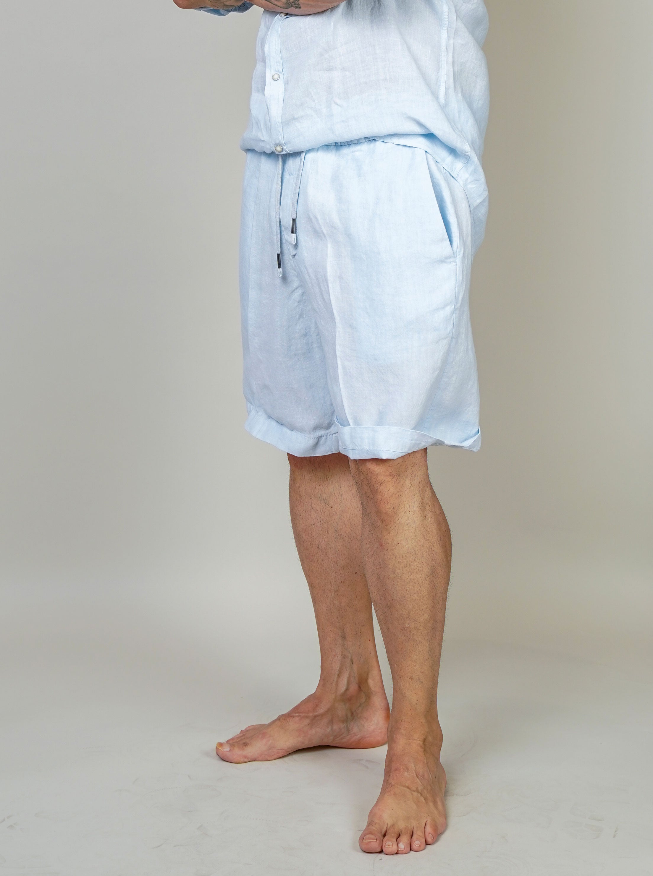 Bermuda Inlinum uomo Pajama celeste PAJAMA CORTO CIL20 CELESTE INLINUM 